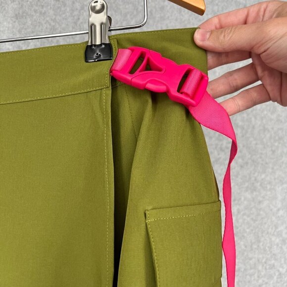 Fabletics Jillian Wrap Skirt Size M Green Pink Cargo Street Wear Sporty NEW - Picture 3 of 11